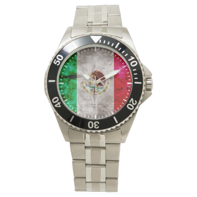 Reloj De Pulsera Bandera de México de época meteorológica (Anverso)