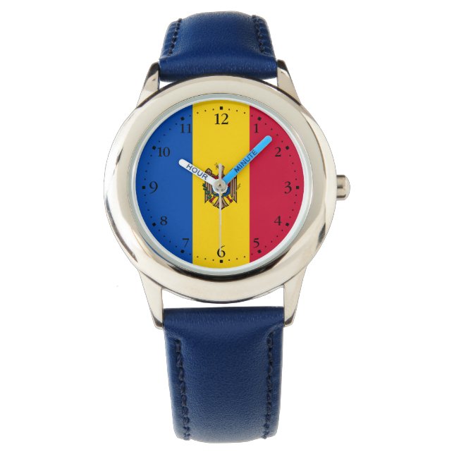 Reloj De Pulsera Bandera de Moldavia (Anverso)