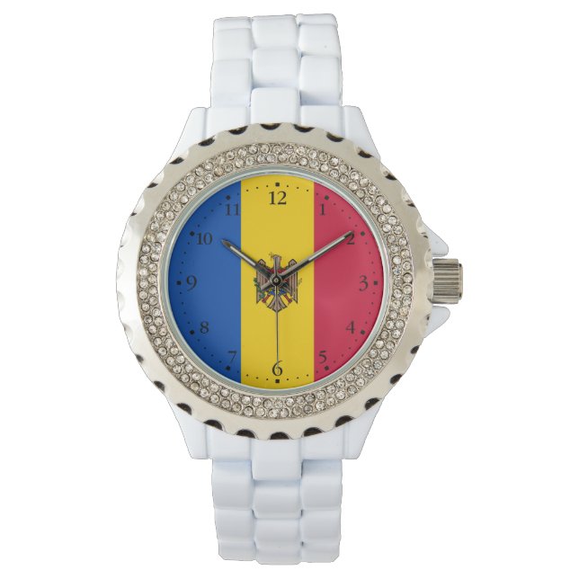 Reloj De Pulsera Bandera de Moldavia (Anverso)