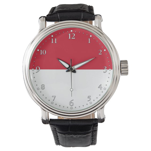 Reloj De Pulsera Bandera de Mónaco (Anverso)