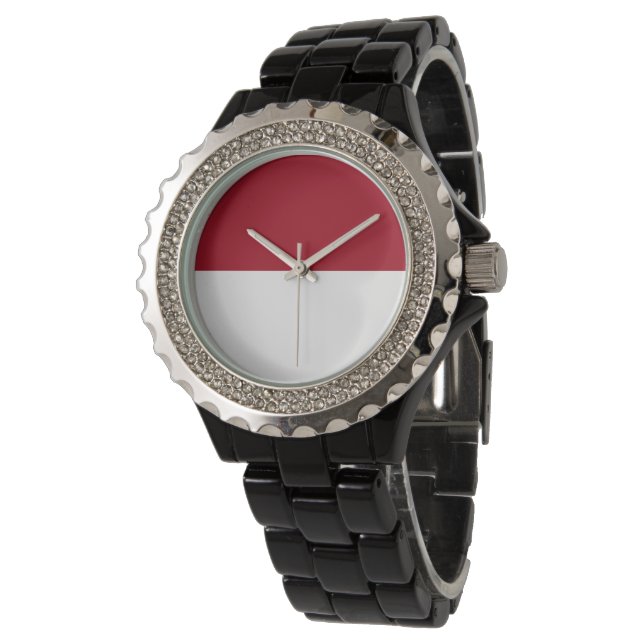 Reloj De Pulsera Bandera de Mónaco (Angular)