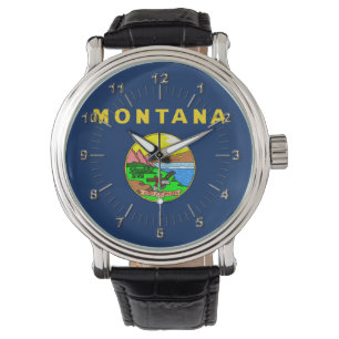 Reloj De Pulsera Bandera de Montana