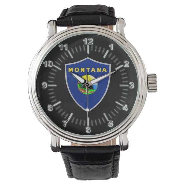Reloj De Pulsera Bandera de Montana (Anverso)