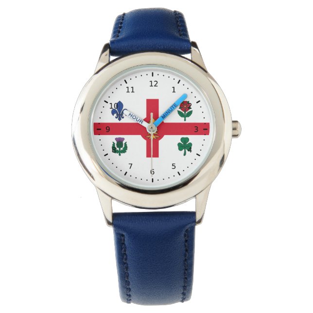Reloj De Pulsera Bandera de Montreal, Quebec (Anverso)