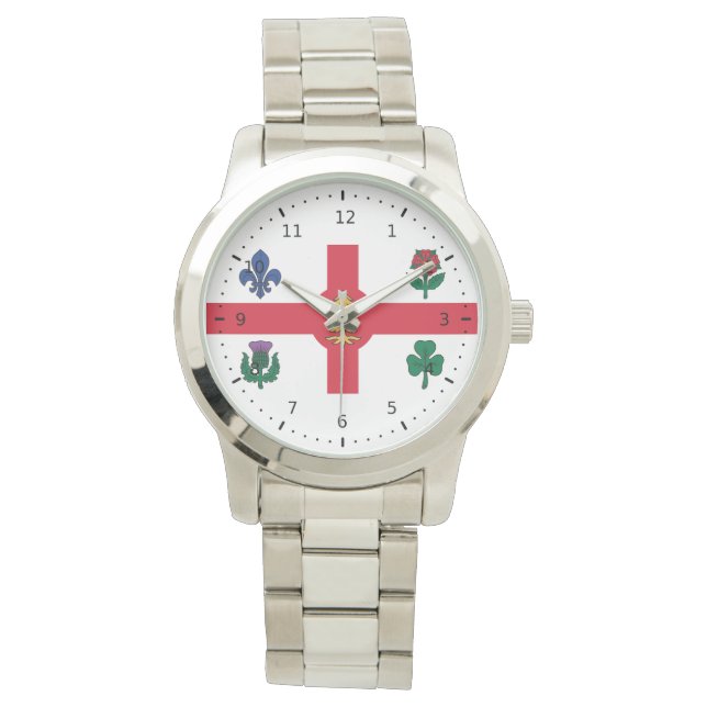Reloj De Pulsera Bandera de Montreal, Quebec Watch (Anverso)