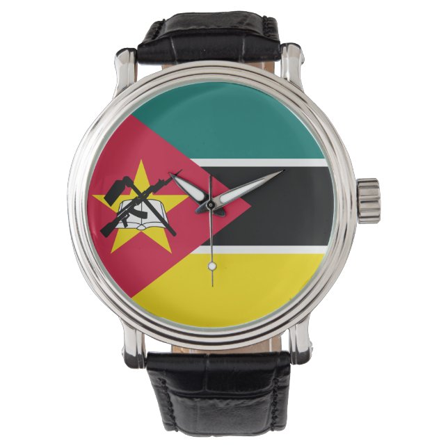 Reloj De Pulsera Bandera de Mozambique (Bandera nacional) (África) (Anverso)