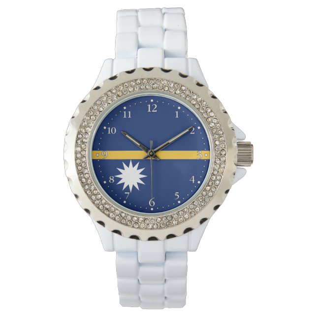 Reloj De Pulsera Bandera de Nauru (Anverso)