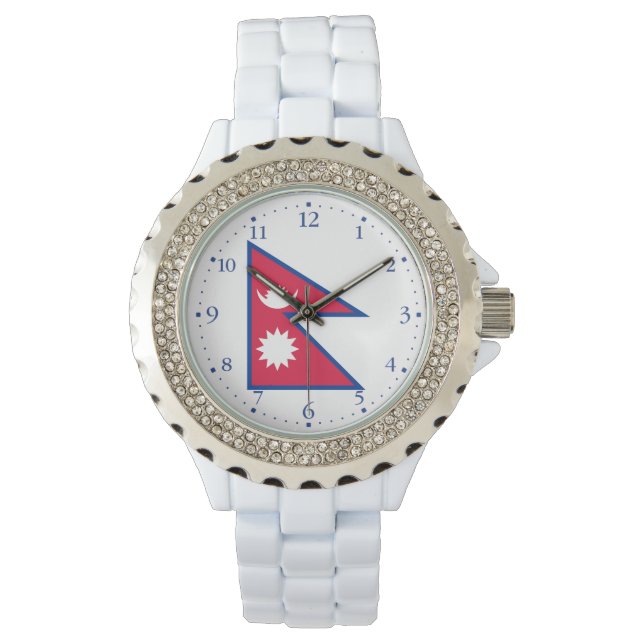 Reloj De Pulsera Bandera de Nepal (Anverso)