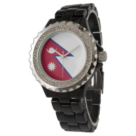 Reloj De Pulsera Bandera de Nepal