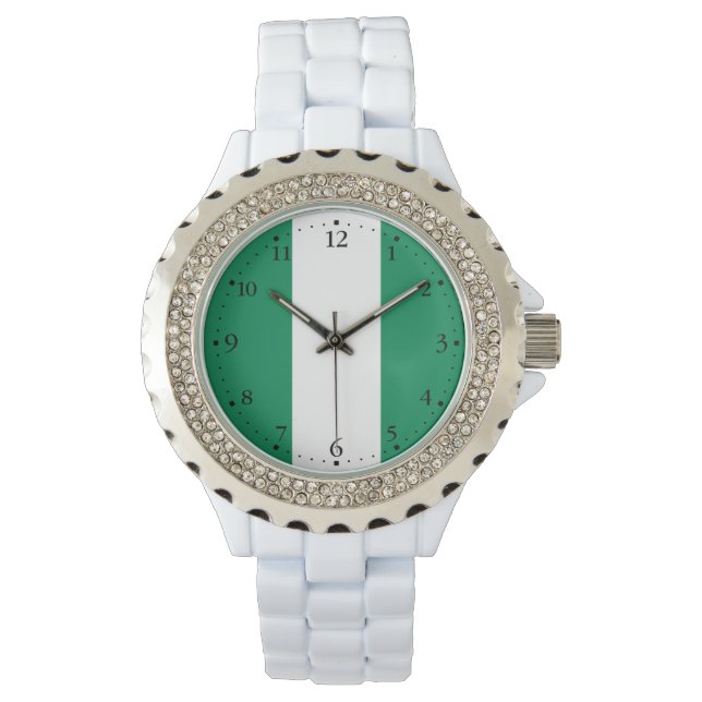 Reloj De Pulsera Bandera de Nigeria (Anverso)