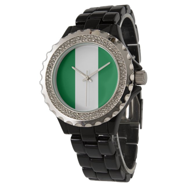 Reloj De Pulsera Bandera de Nigeria (Angular)