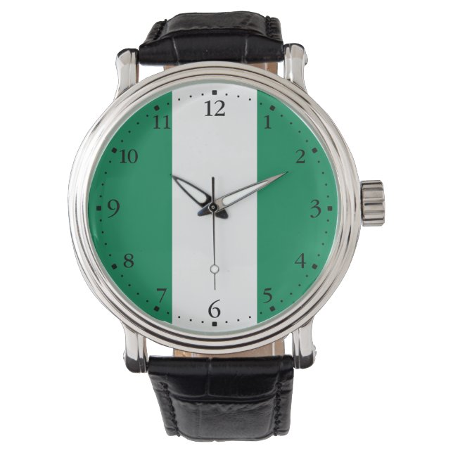 Reloj De Pulsera Bandera de Nigeria (Anverso)