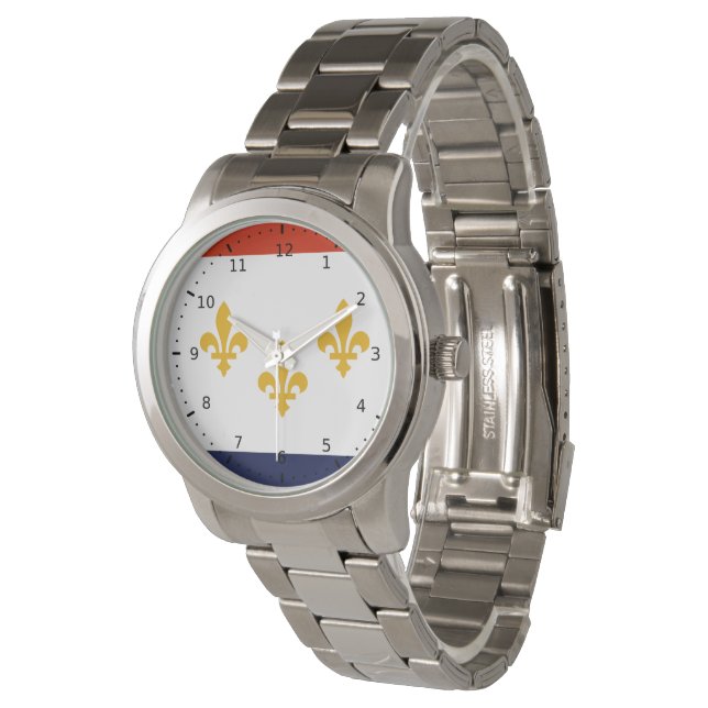 Reloj De Pulsera Bandera de Nueva Orleans, Luisiana (Angular)