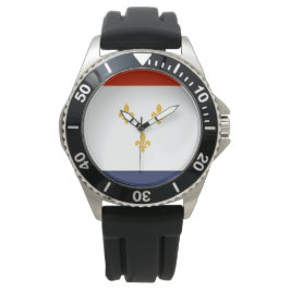 Reloj De Pulsera Bandera de Nueva Orleans (Luisiana, Estados Unidos