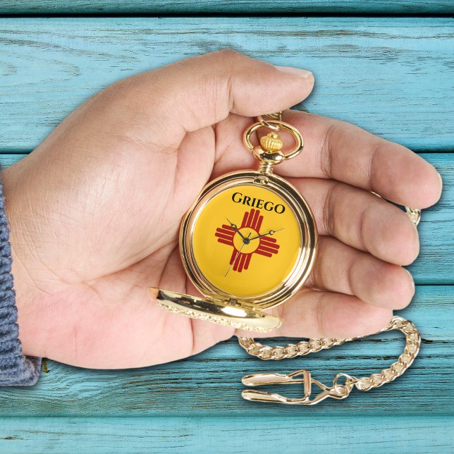 Reloj De Pulsera Bandera de Nuevo México con el símbolo Zia (Subido por el creador)