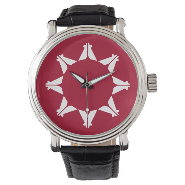 Reloj De Pulsera Bandera de Oglala Lakota Sioux (Anverso)