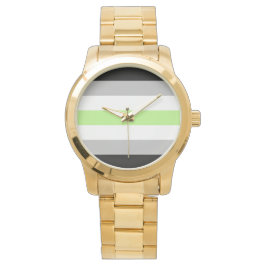 Reloj De Pulsera Bandera de Orgullo Agender – Identidad Agender LGB