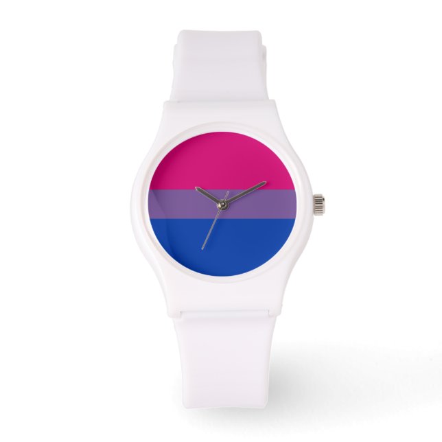RELOJ DE PULSERA BANDERA DE ORGULLO BISEXUAL (Anverso)