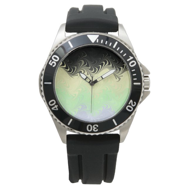 Reloj De Pulsera Bandera de orgullo Cassgender abstracta marmoleada (Anverso)