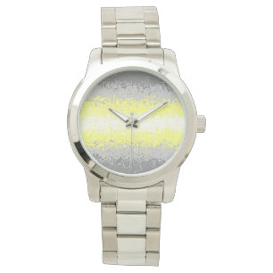 Reloj De Pulsera Bandera de Orgullo Demigénero Abstracta Trippy Ond