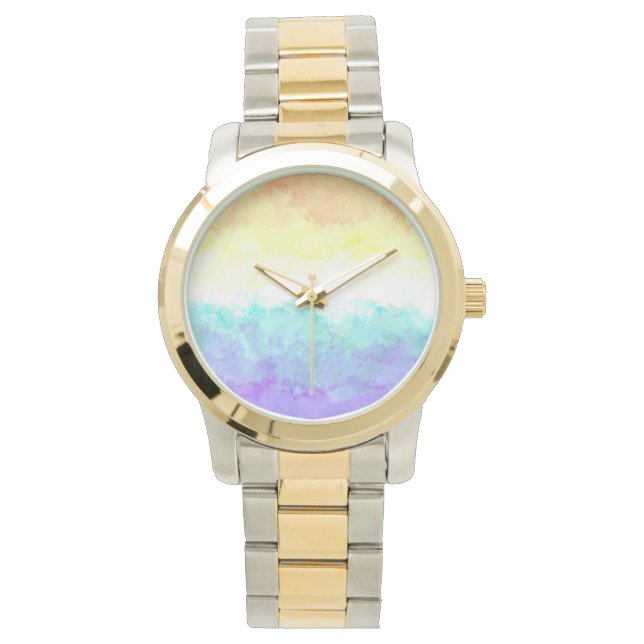Reloj De Pulsera Bandera de orgullo Genderfaun abstracta      (Anverso)