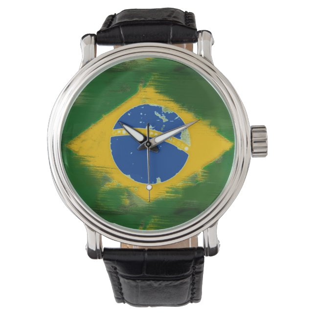 Reloj De Pulsera bandera de país brasil / brasil (Anverso)