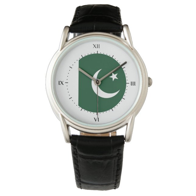 Reloj De Pulsera Bandera de Pakistán (Anverso)