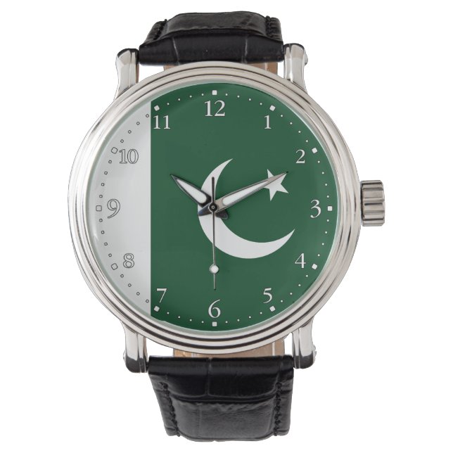 Reloj De Pulsera Bandera de Pakistán (Anverso)