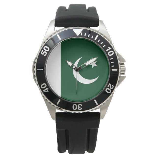 Reloj De Pulsera Bandera de Pakistán (Anverso)