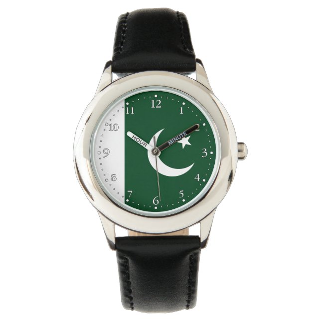 Reloj De Pulsera Bandera de Pakistán (Anverso)