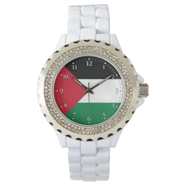 Reloj De Pulsera Bandera de Palestina (Anverso)
