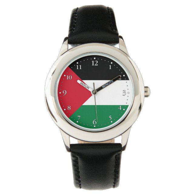 Reloj De Pulsera Bandera de Palestina (Anverso)