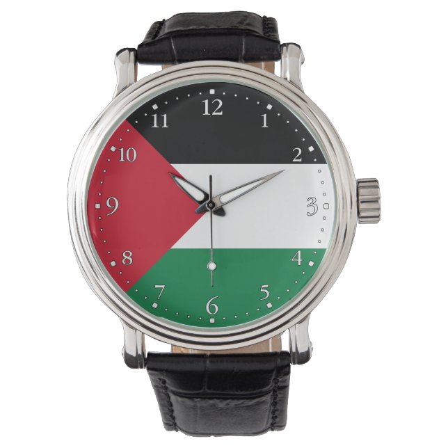 Reloj De Pulsera Bandera de Palestina (Anverso)