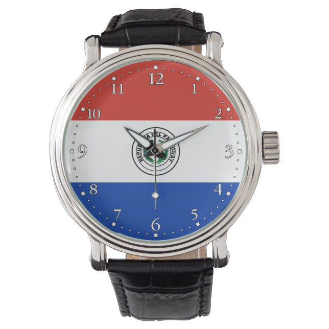 Reloj De Pulsera Bandera de Paraguay (Anverso)