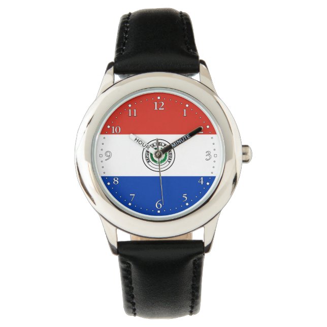 Reloj De Pulsera Bandera de Paraguay (Anverso)