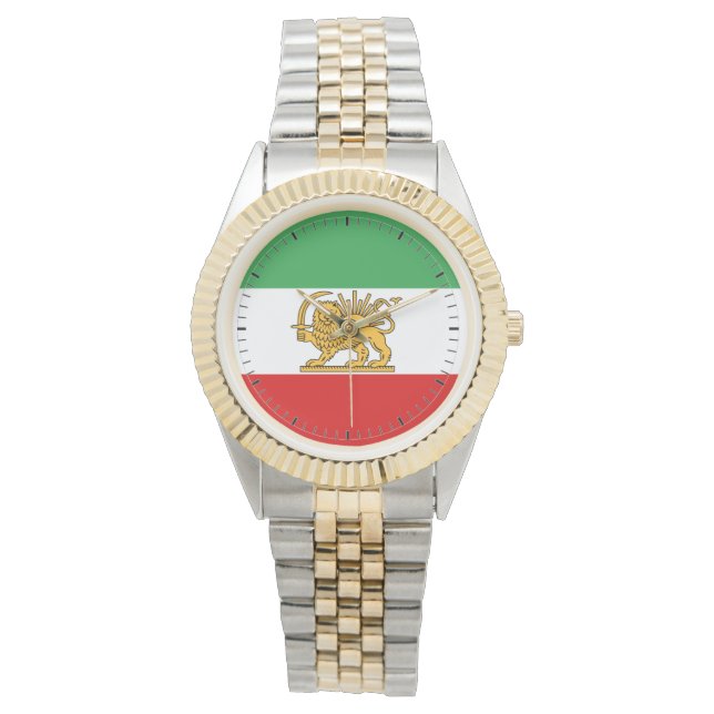 Reloj De Pulsera Bandera de Persia/Irán (1964-1980) (Anverso)