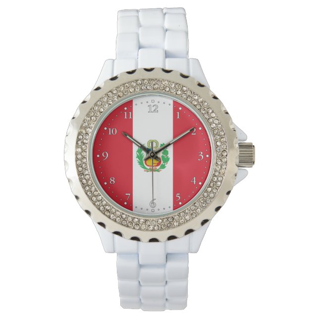 Reloj De Pulsera Bandera de Perú (Anverso)