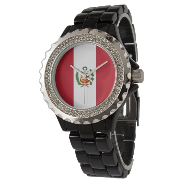 Reloj De Pulsera Bandera de Perú (Angular)