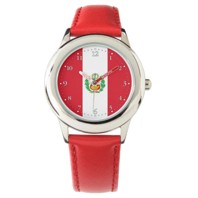 Reloj De Pulsera Bandera de Perú (Anverso)