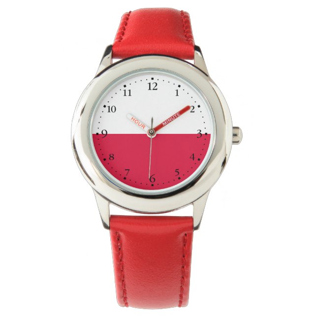 Reloj De Pulsera Bandera de Polonia (Anverso)