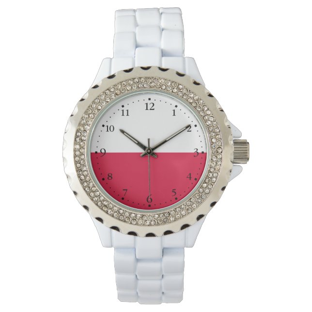 Reloj De Pulsera Bandera de Polonia (Anverso)