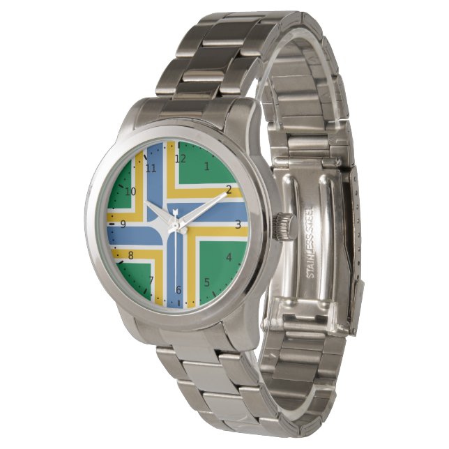 Reloj De Pulsera Bandera de Portland, Oregón (Angular)