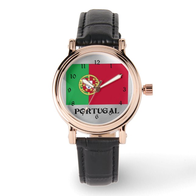 Reloj De Pulsera bandera de portugal (Anverso)