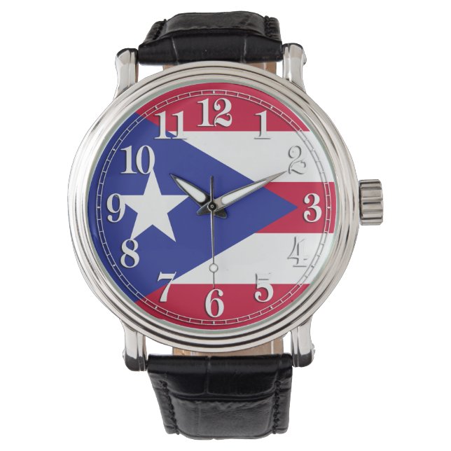Reloj De Pulsera Bandera de Puerto Rico (Anverso)