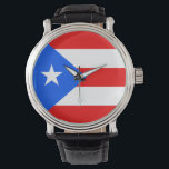 Reloj De Pulsera Bandera de Puerto Rico<br><div class="desc">Buscar "wowsmiley" para más productos como este.</div>