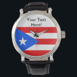 Reloj De Pulsera Bandera de Puerto Rico<br><div class="desc">¡Espero que la manera en que mostré esto honre tu bandera! ¡Me gusta cómo se ve esto! ¡Siéntase libre de personalizar para satisfacer sus necesidades! ¡Gracias por pasarlo y pasar un día maravilloso!</div>