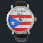 Reloj De Pulsera Bandera de Puerto Rico<br><div class="desc">¡Espero que la manera en que mostré esto honre tu bandera! ¡Me gusta cómo se ve esto! ¡Siéntase libre de personalizar para satisfacer sus necesidades! ¡Gracias por pasarlo y pasar un día maravilloso!</div>