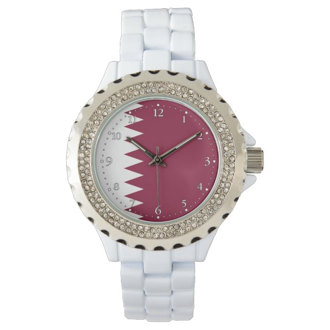 Reloj De Pulsera Bandera de Qatar (Anverso)