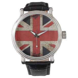 Reloj De Pulsera Bandera de Reino Unido del Grunge del vintage
