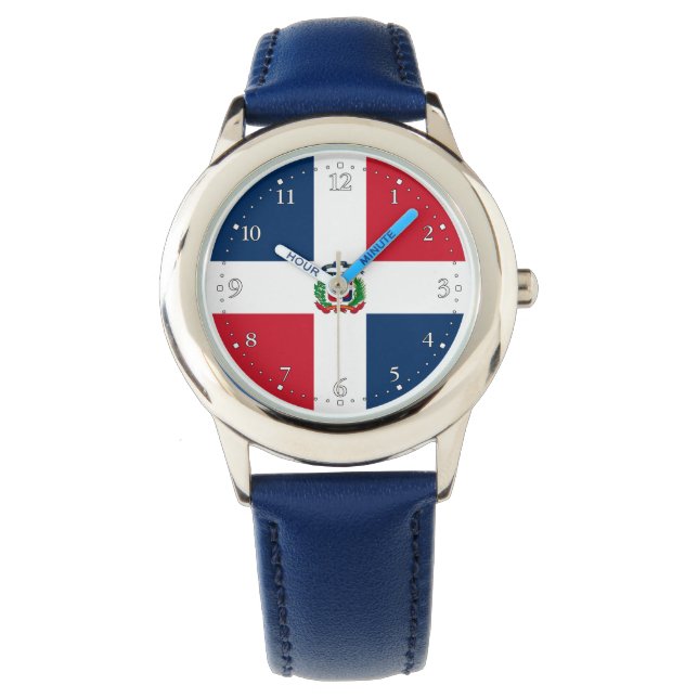 Reloj De Pulsera Bandera de República Dominicana (Anverso)